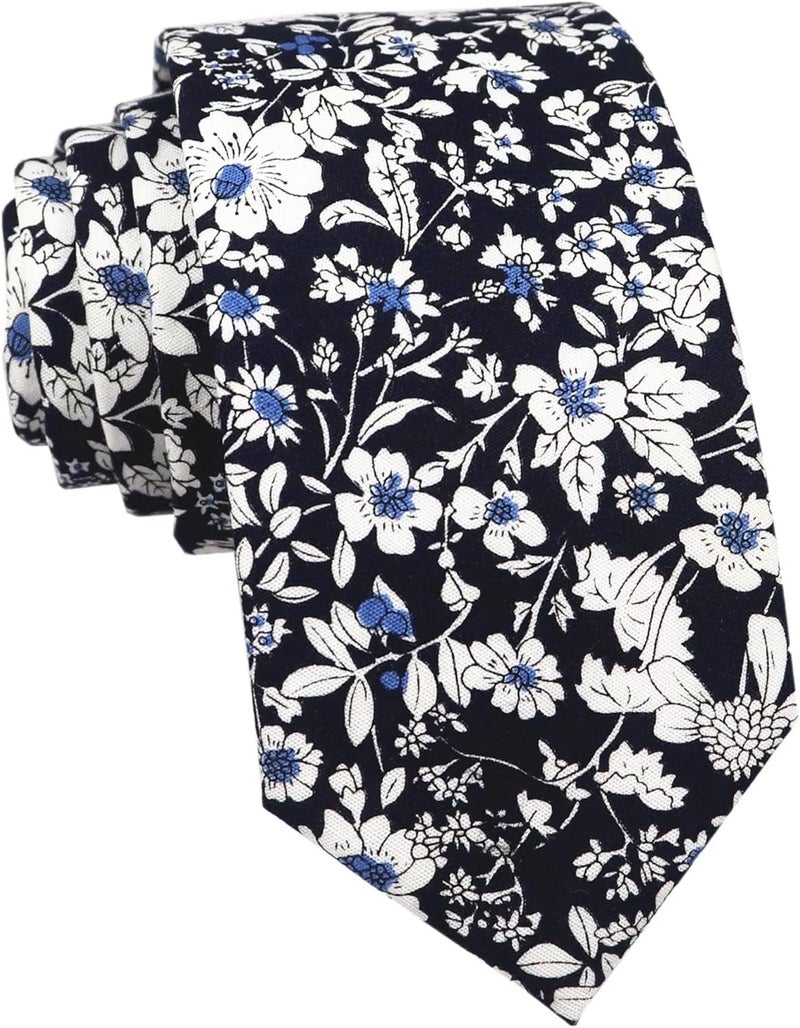 Men's Skinny Solid Color Tie Causal Cotton Linen Narrow Slim cut Necktie